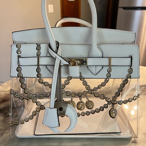 DeVesi Clear Boss Hand painted Tote - Picture 3 of 17